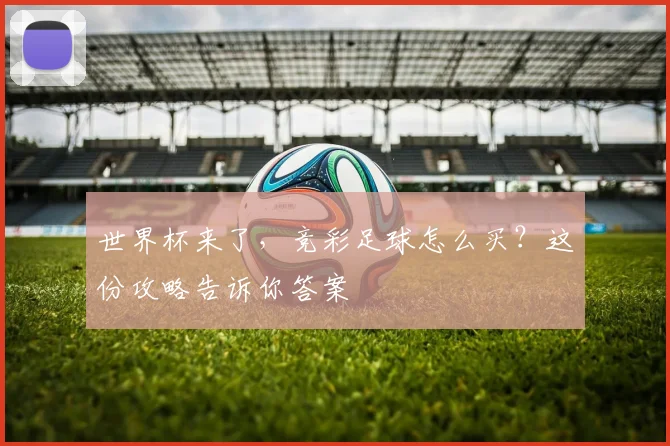 世界杯来了，竞彩足球怎么买？这份攻略告诉你答案